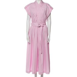 Long Pink Cotton Dress
